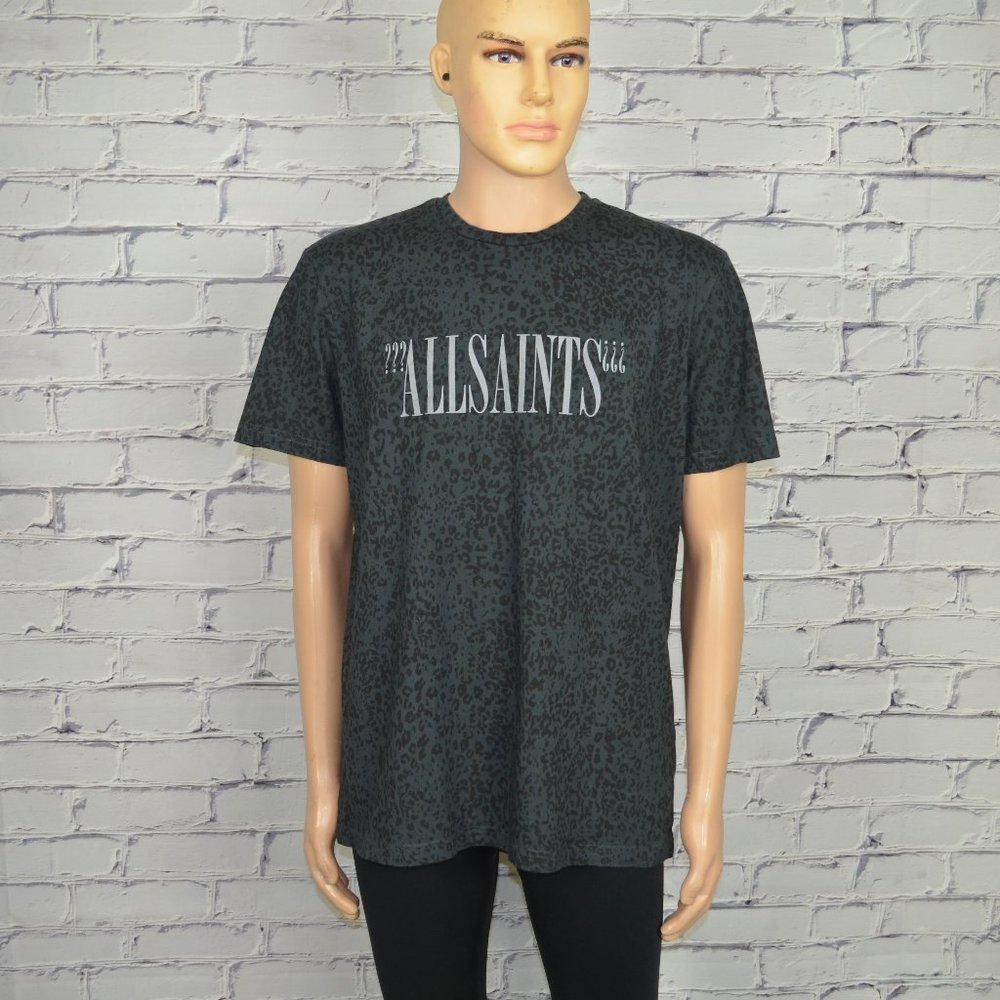 Mens All Saints Bracketsleo Crew graphic tee t-shirt